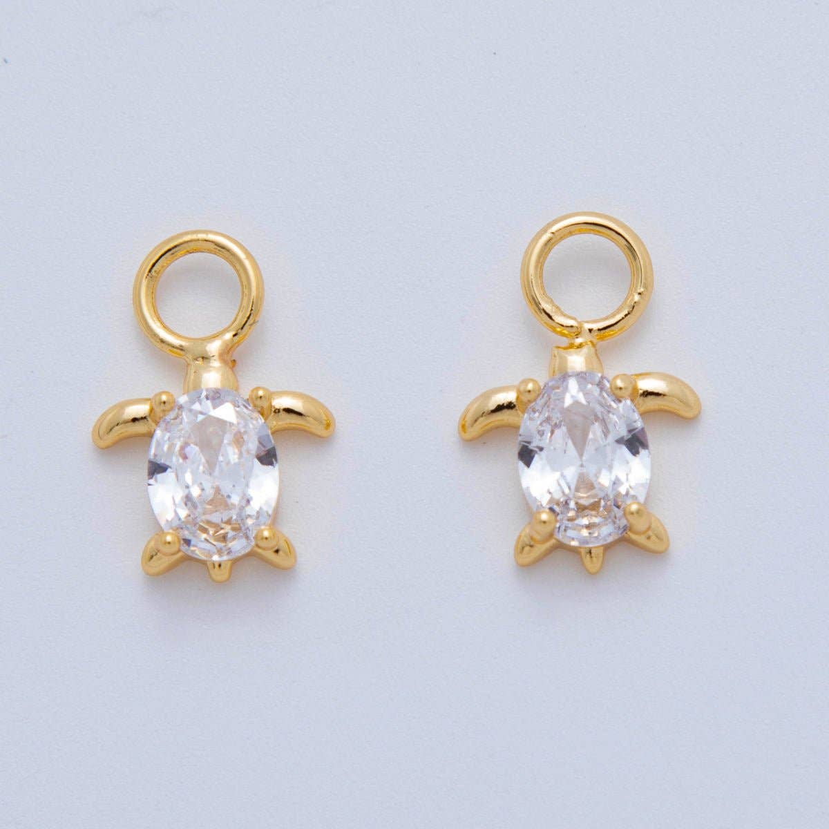 18K Gold Filled CZ Turtle