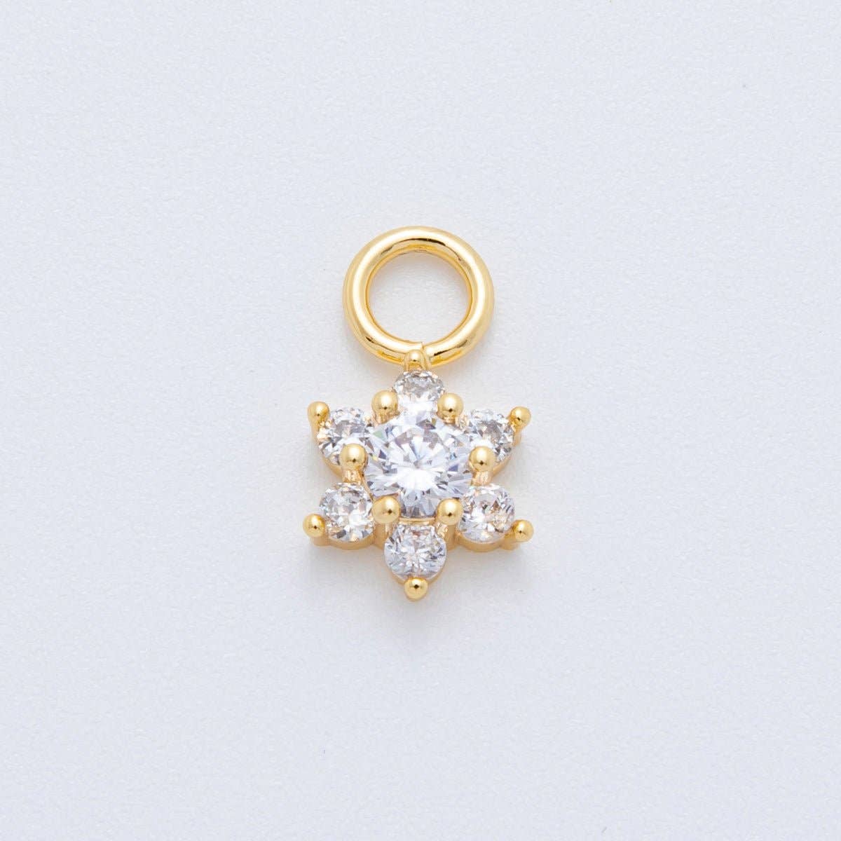 18K Gold Filled CZ Celestial Star Flower