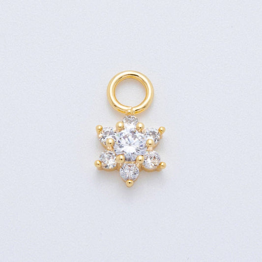 18K Gold Filled CZ Celestial Star Flower