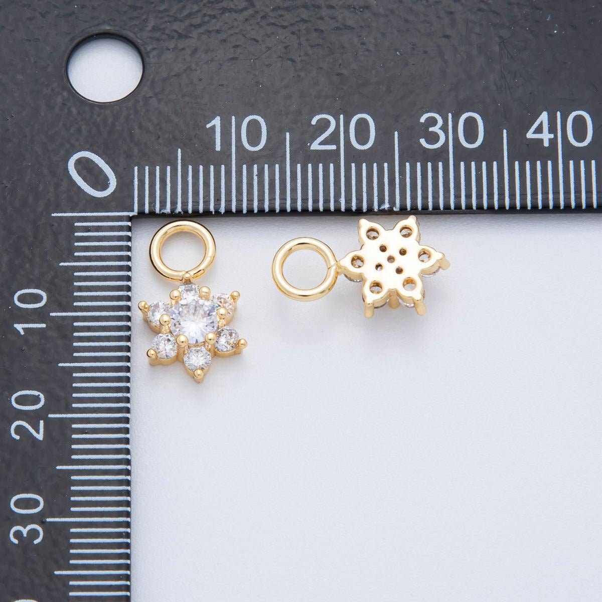 18K Gold Filled CZ Celestial Star Flower