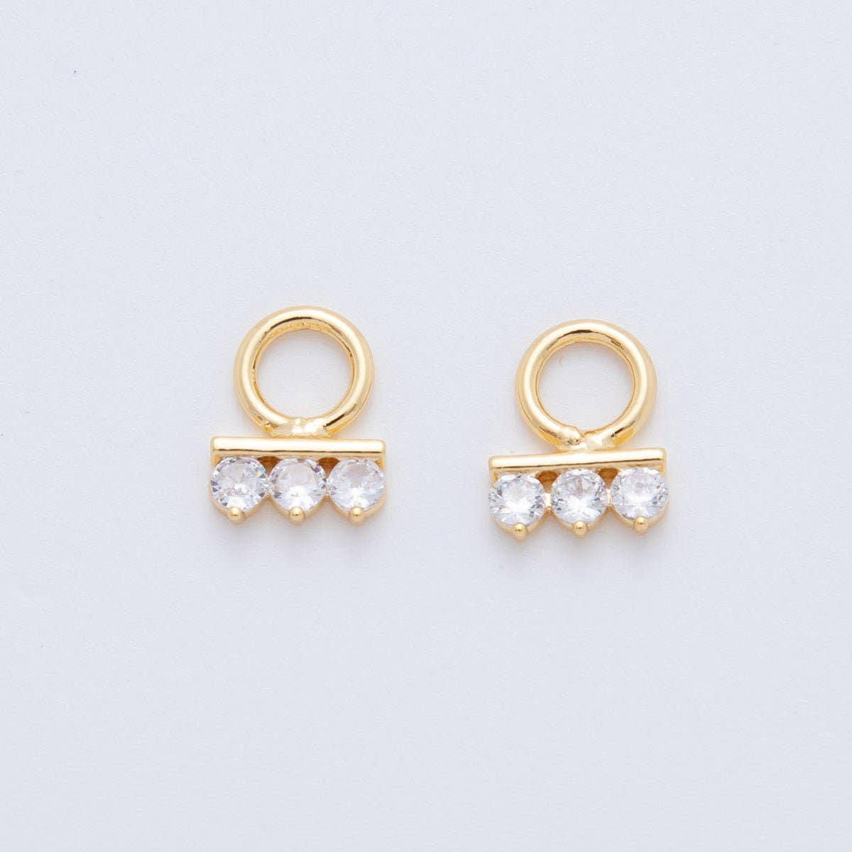 18K Gold Filled Triple CZ Linear