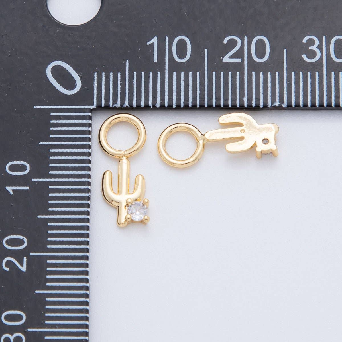 18K Gold Filled Cactus Plant