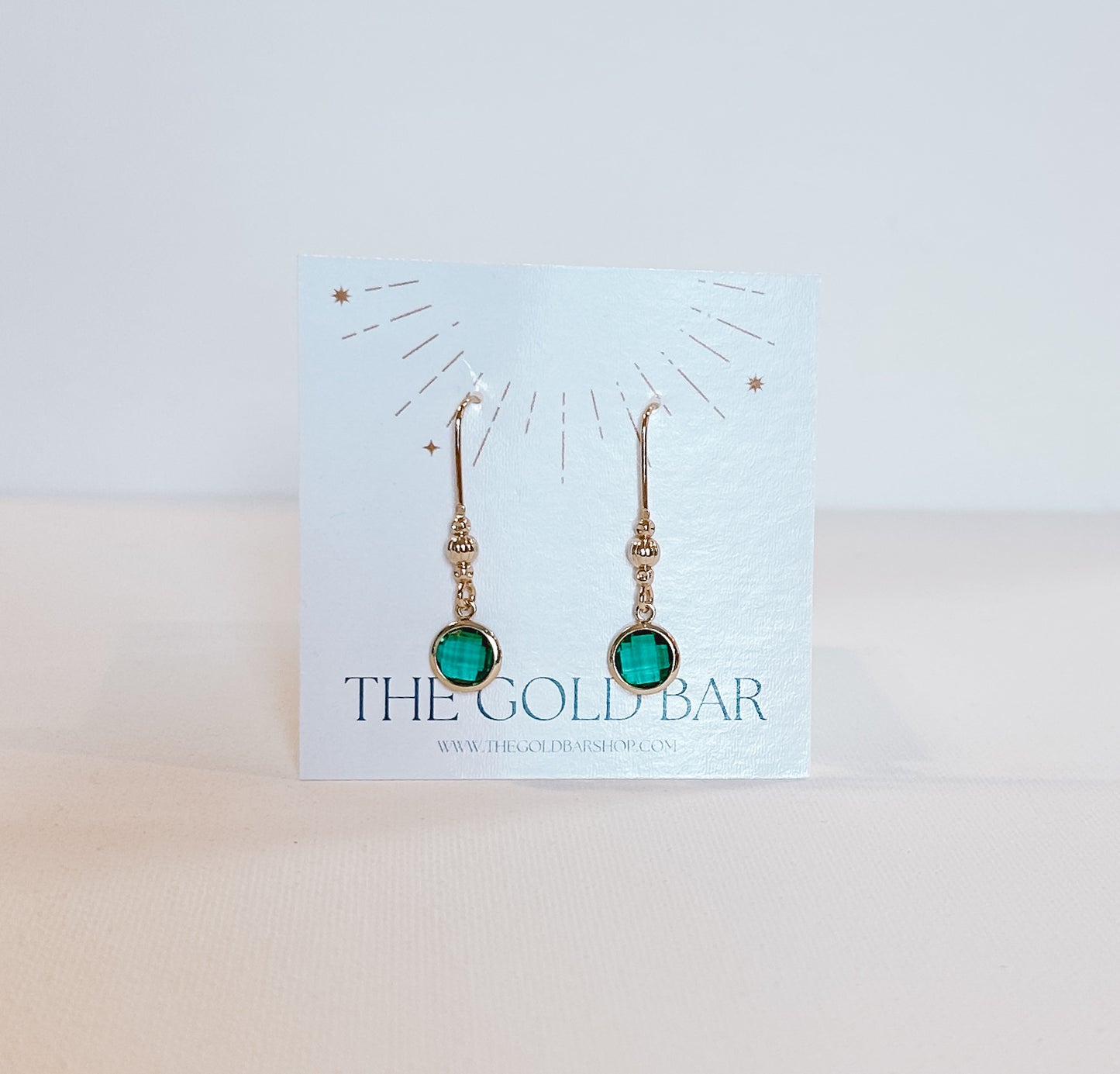 Green Drop Earrings