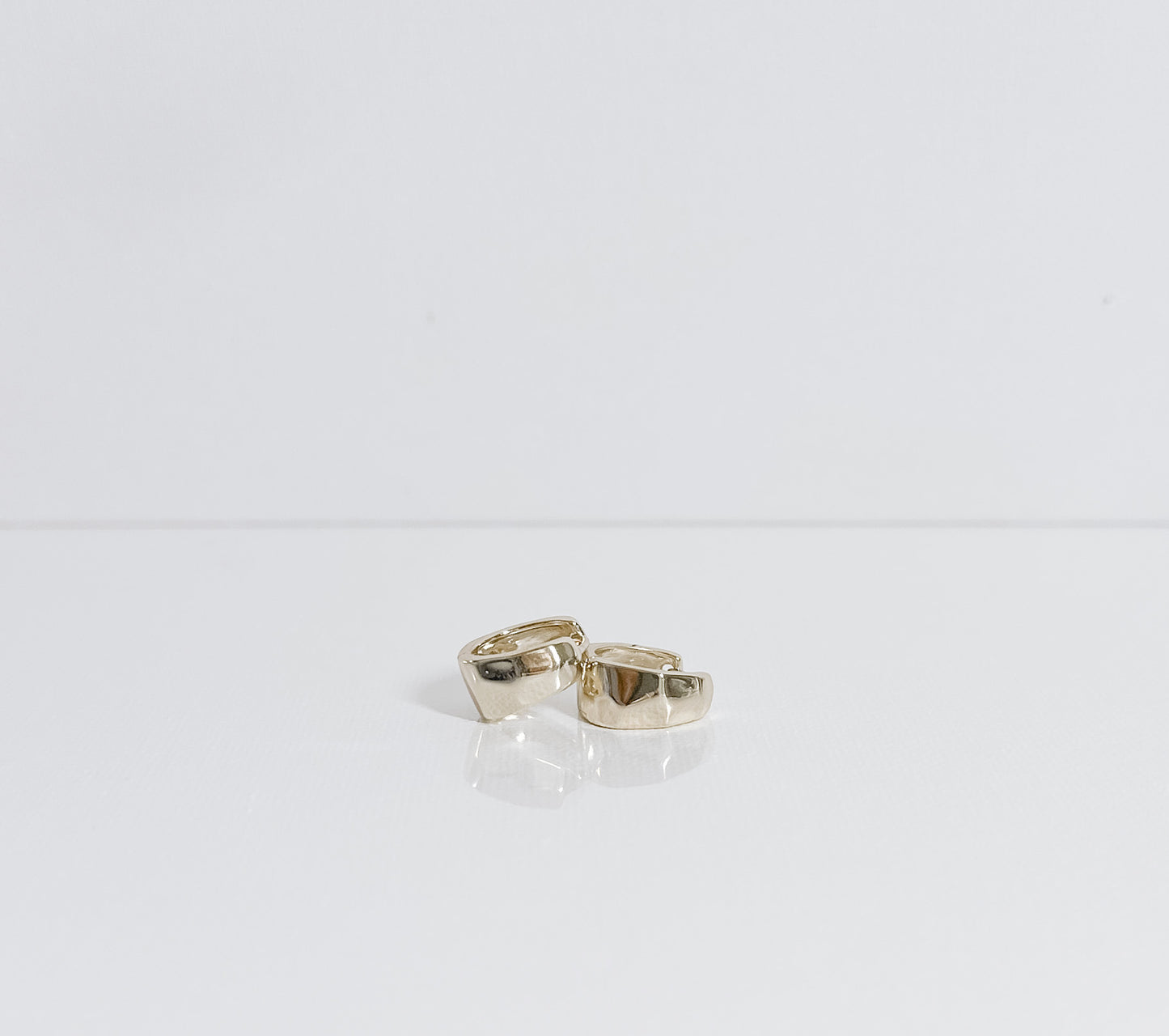 Thick Hammered Huggies